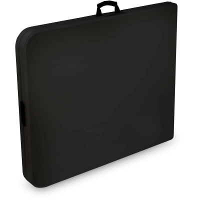 Czarny stół eventowy 180 x 75 cm po złożeniu Czarny stół eventowy 180 x 75 cm po złożeniu